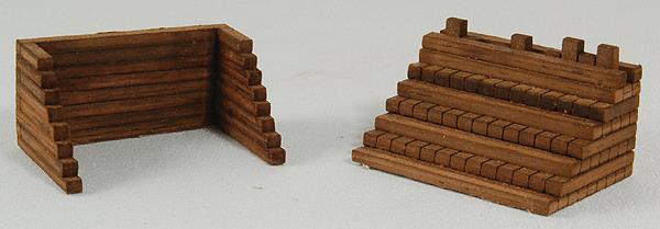 GCLaser 1182 HO Laser-Cut Architectural Card Wood Track Bumpers Kit (Pack of 2)