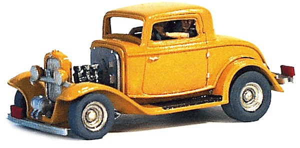 GHQ 63001 HO American Automobiles Ford Hot Rod Pewter Metal Kit w/Figures 1932