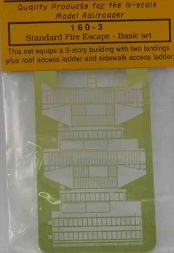 Gold Medal Models 160-3 N Standard Fire Escape Basic Set 3-Story Kit