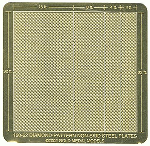 Gold Medal Models 16062 N Diamond-Pattern Non-Skid Steel Plating