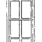 Grandt Line 3730 O 29" x 90" Masonry Buildings Double Hung Window (Pack of 4)