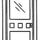 Grandt Line 3935 G Working Door With Square Window Hinges & Knob