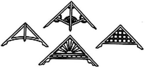 Grandt Line 8024 N 4 Different Styles Gable Trim Assortment (Pack of 8)