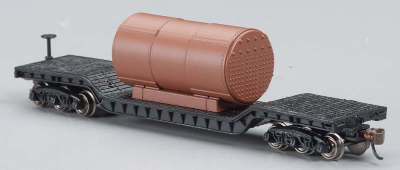 Bachmann 71395 N Undecorated 52' Center-Depressed Flat with Boiler