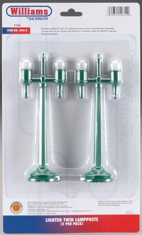 Bachmann 42612 O Plasticville Twin Lampposts (2)