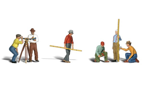 Woodland Scenics A1883 HO Scenic Accents Surveyor Figures (Set of 7)
