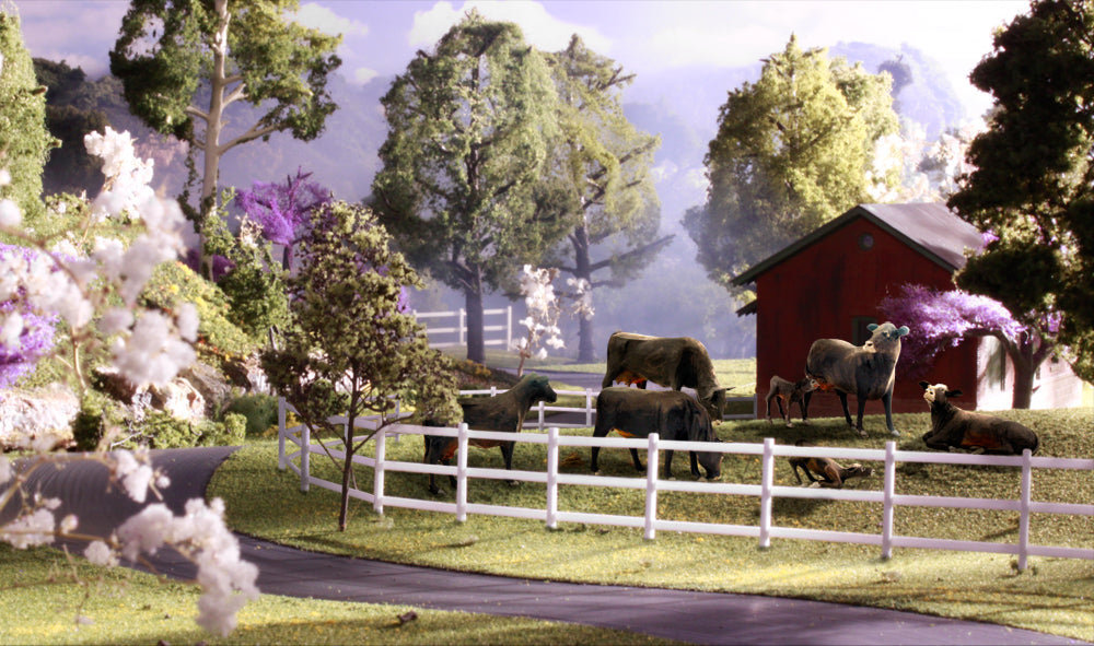 Woodland Scenics A1955 HO Scenic Accents Black Angus Cow Figures (Set of 11)