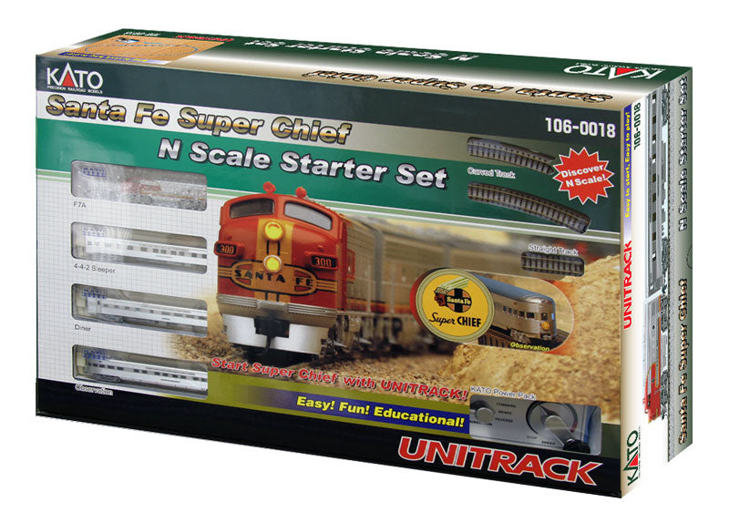 Kato 106-0018 Santa Fe Super Chief N Gauge Diesel Starter Train Set