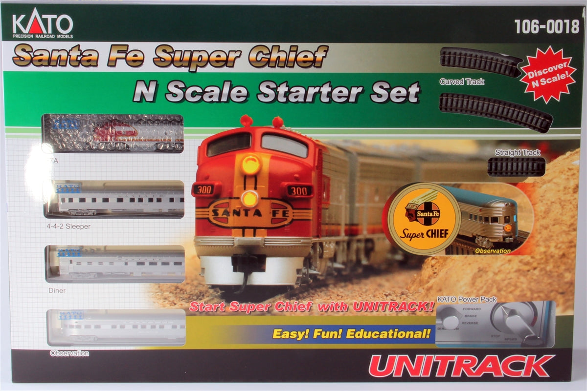 Kato 106-0018 Santa Fe Super Chief N Gauge Diesel Starter Train Set