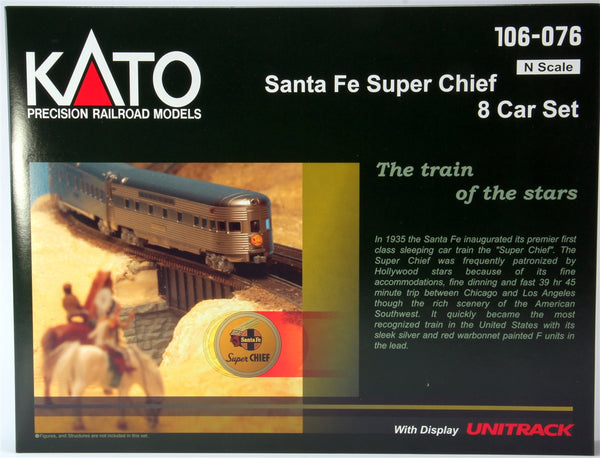 Kato 106-076 N Santa Fe Super Chief Passenger Cars (Set of 8) – Trainz