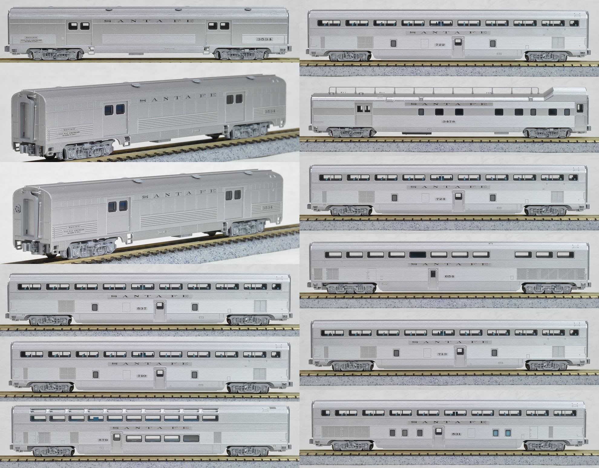 Kato 106-077 N Santa Fe 'El Capitan' 10-Car Set #2 – Trainz