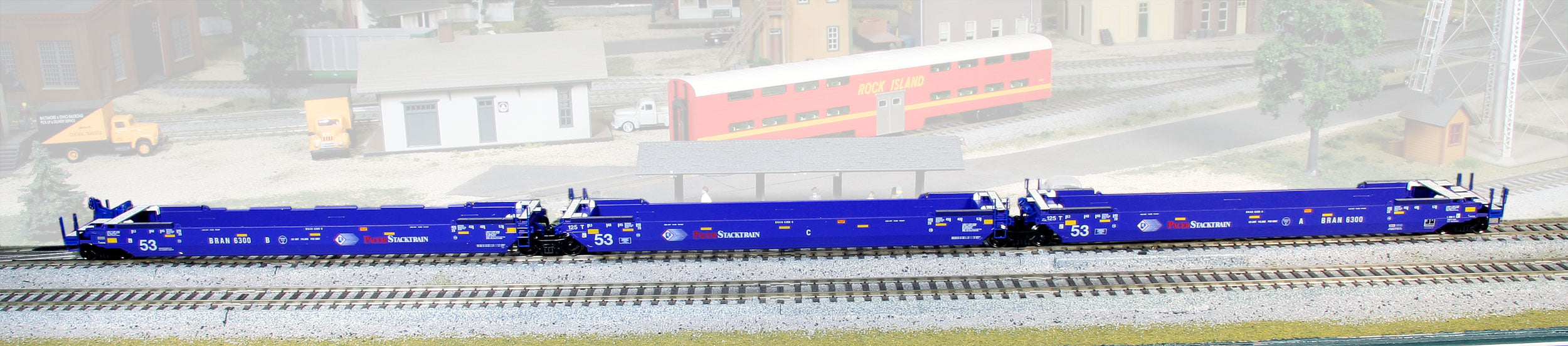 Kato 30-9033 HO Gunderson Maxi-IV 53' Double Stack Car Pacer (Pack