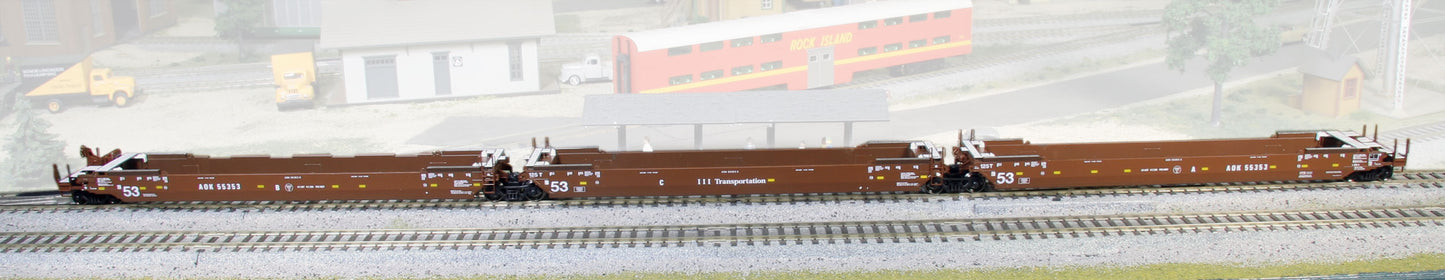 Kato 30-9035 HO Maxi-IV 53'Stack Car 3pk AOK #55353