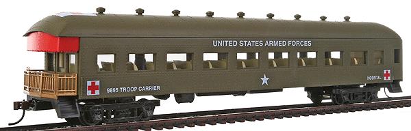 Model Power 99896 HO Scale US Army 67' Harriman Hospital & Troop Carrier Car
