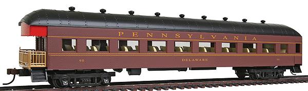 Model Power 99919 67'  Pennsy Harriman Car Observation Car W/ Knuckle Couplers