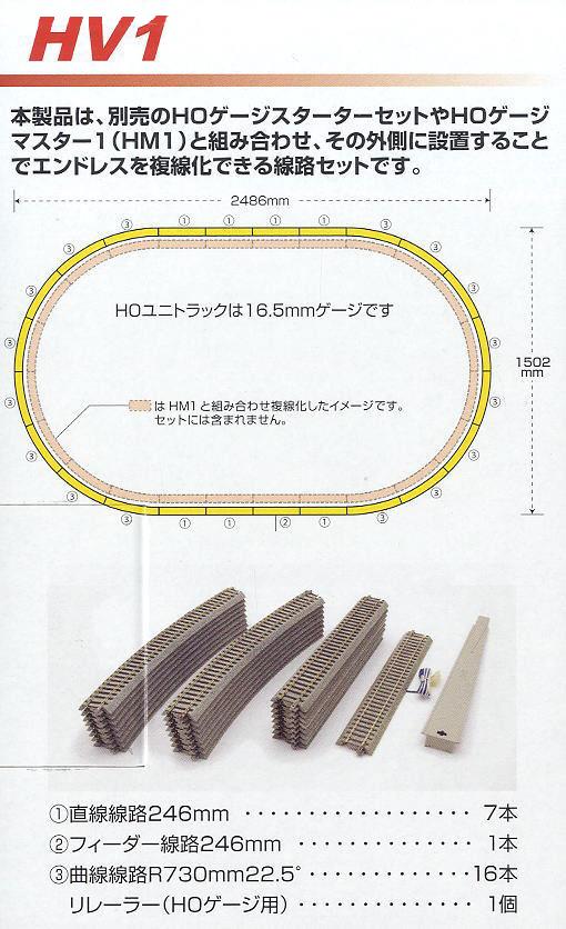 Kato 3-111 HO HV1 R730mm Outer Track Oval