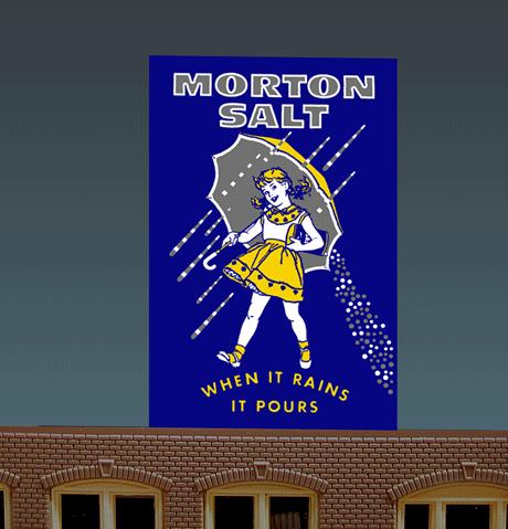 Miller Engineering 6062 N/HO Animated Neon Billboard Morton Salt Small