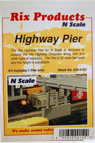 Rix Products 628-0150 N Vintage Highway Overpass150' 1 Pier Kit