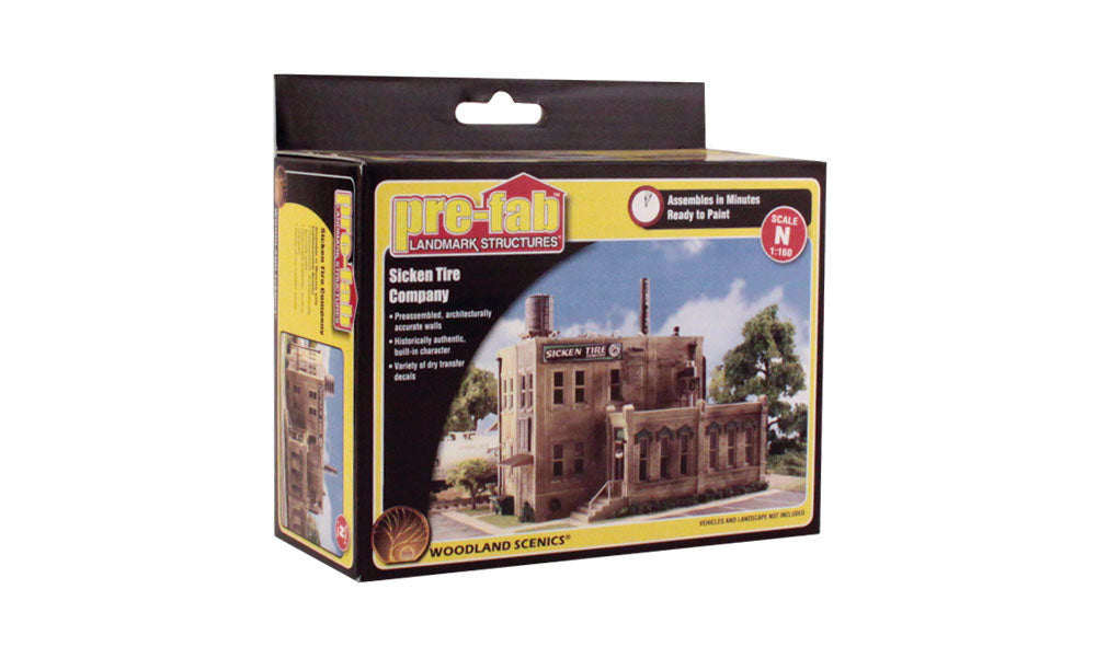 Woodland Scenics PF5204 N Scale Sicken Tire Company Building Kit