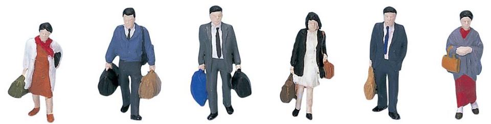 Kato 6-514 A HO Walking Passengers Figures (Box of 6)
