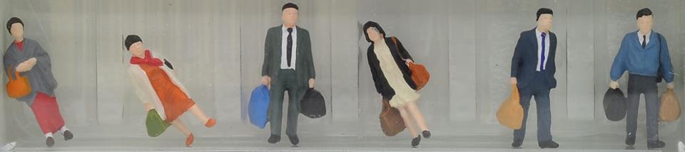 Kato 6-514 A HO Walking Passengers Figures (Box of 6)