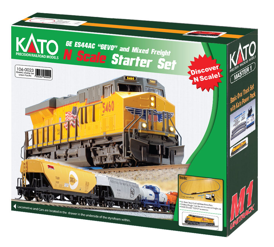 Kato 106-0023 UP GE ES44AC GEVO & Mixed Freight N Gauge Starter Set