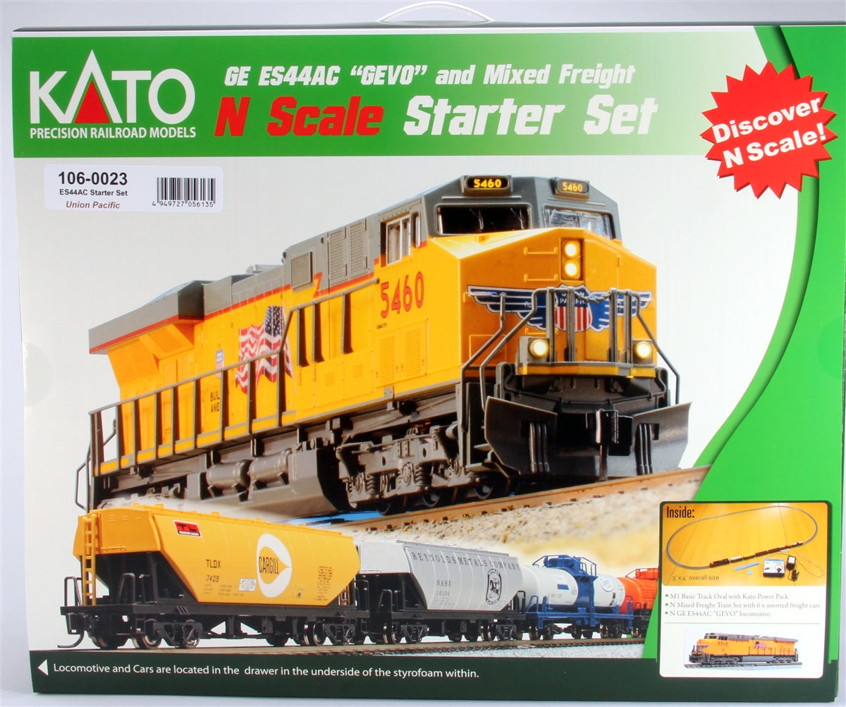 Kato 106-0023 UP GE ES44AC GEVO & Mixed Freight N Gauge Starter Set