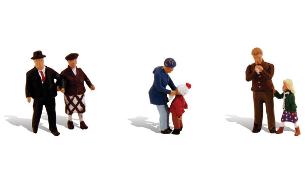 Woodland Scenics A1956 HO Young and Old People Figures (Set of 6)