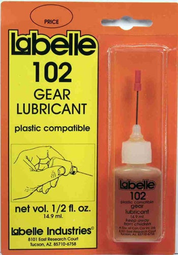LaBelle 102 Plastic Compact Gear Oil Multi-Purpose Medium Vicosity Bottle 1/2 Oz