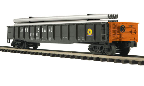 MTH 20-98904 MTH 2098904 O Scale Long Island Gondola Car w/ Pipe Load