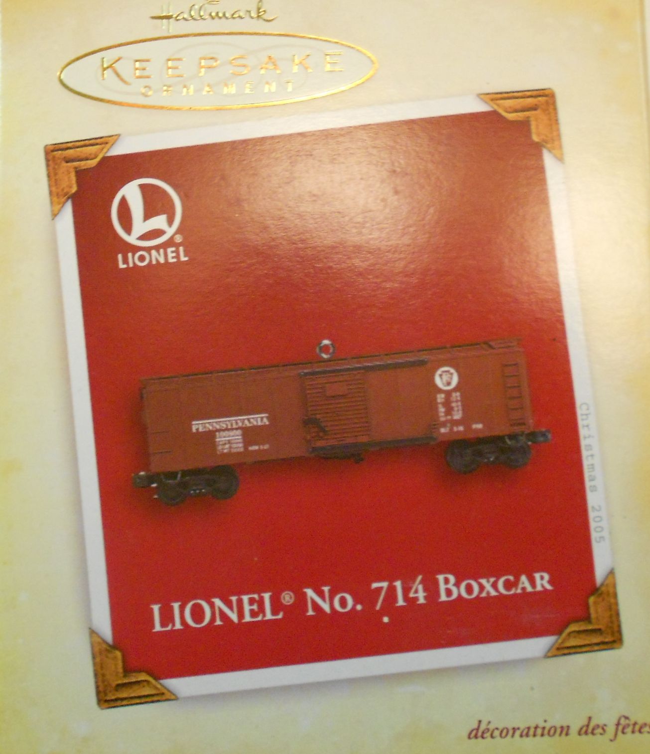 Hallmark QXI6125 Lionel No. 714 Boxcar Christmas Ornament Keepsake