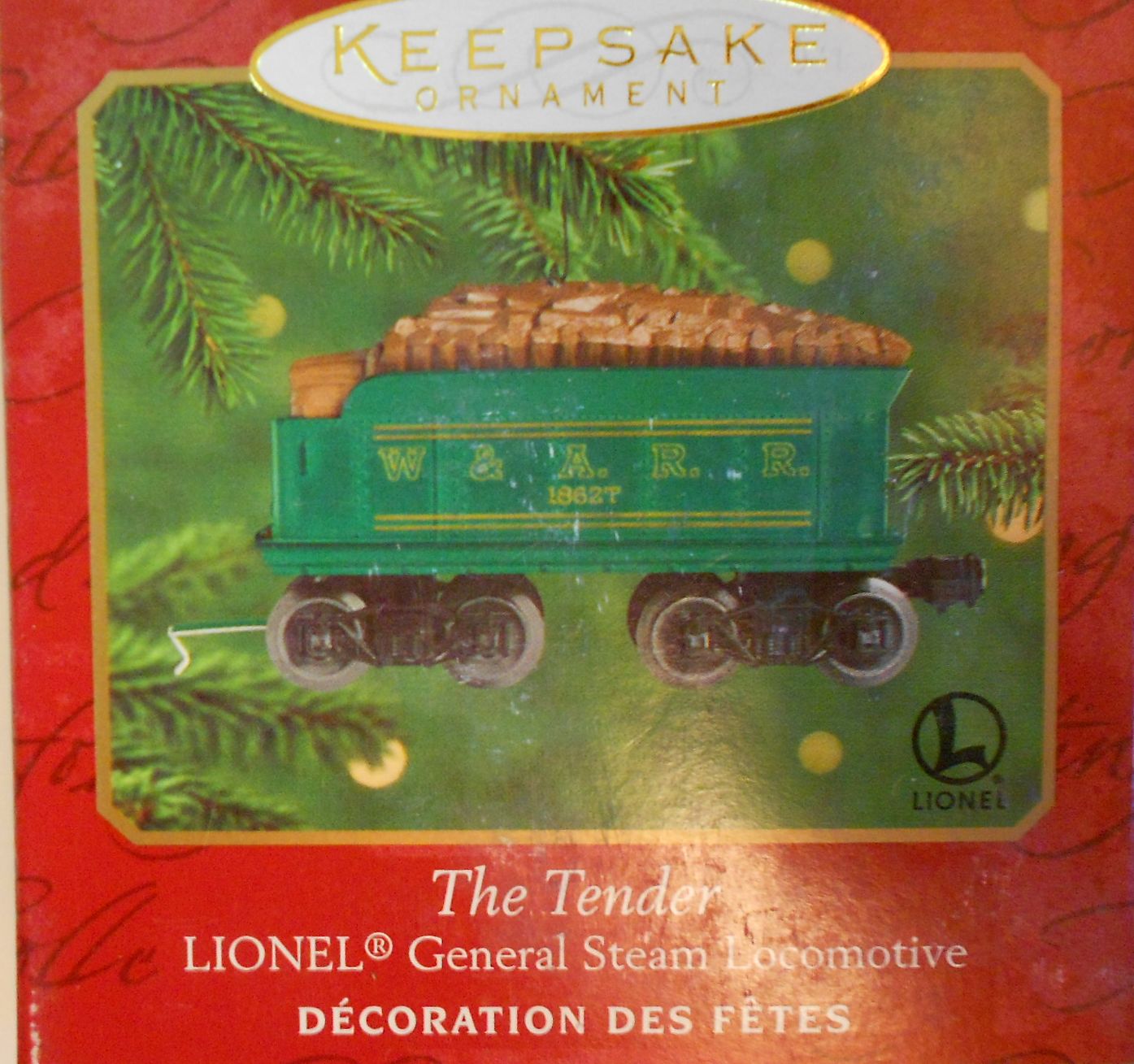 Hallmark QX6834 The Tender Lionel General Steam Locomotive Keepsafe Ornament