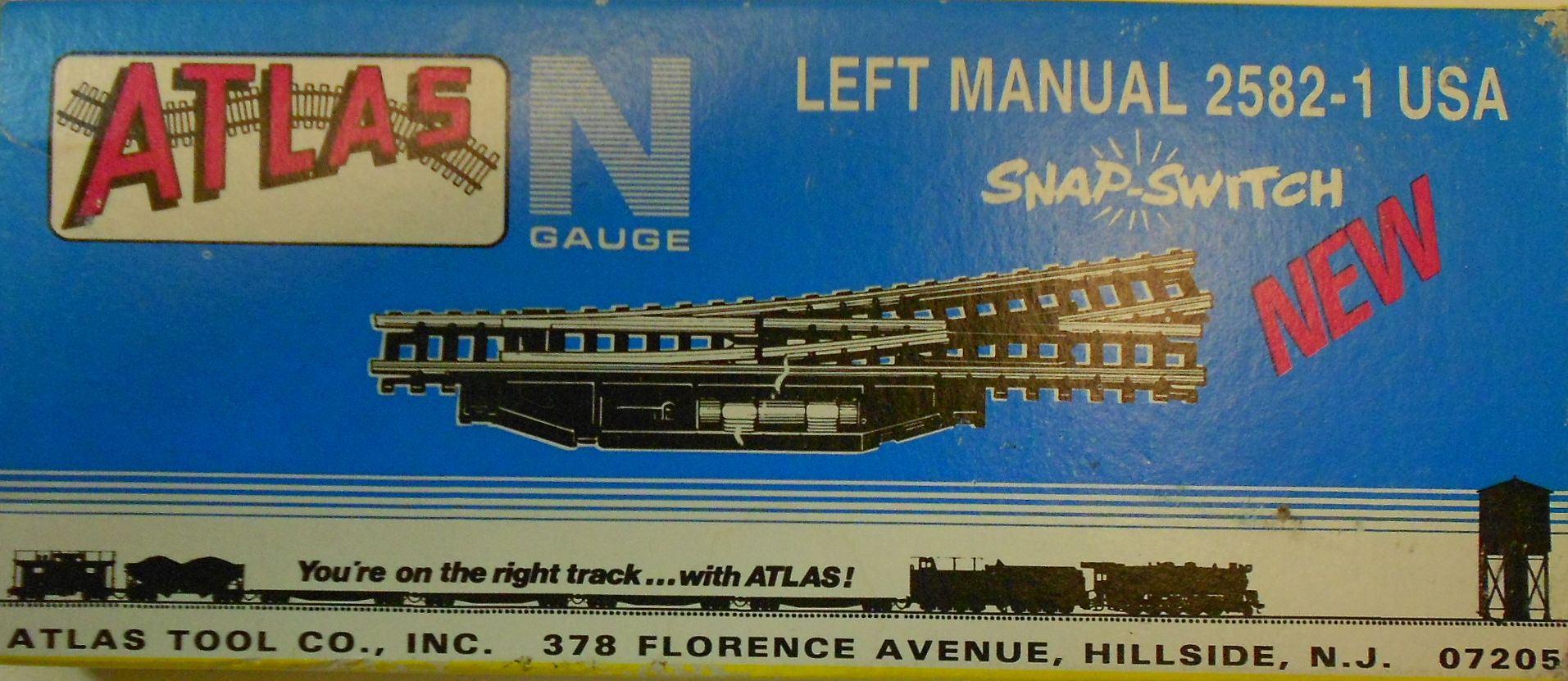 Atlas 2582-1 N Left Hand Manual Snap Switch Turnout