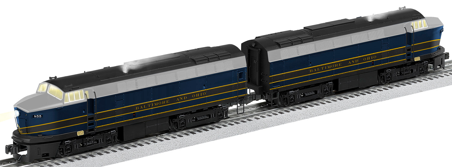 Lionel 6-38563 O B&O Legacy RF-16 Sharknose AA Diesel Locomotive Set #855/857