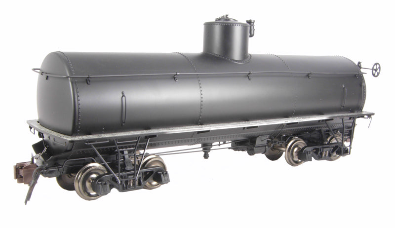 Spectrum 88497 1:20.3 Scale Unlettered Black Frameless Tank Car - Metal Wheels