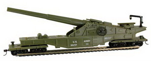 Model Power 99163 HO Scale US ARMY Big Cannon Car #114