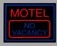 Miniatronics 75-E16-01 HO EL Neon Sign "Motel No Vacancy"