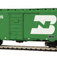 MTH 85-74104 Burlington Northern HO Scale 40’ PS-1 Box car #127843