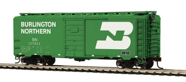 MTH 85-74104 Burlington Northern HO Scale 40’ PS-1 Box car #127843