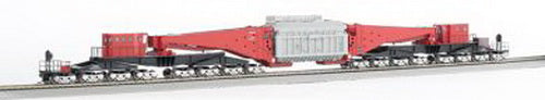 Bachmann 80503 Spectrum Red/Black 380-Ton Schnabel 16-Truck Heavy-Duty Car