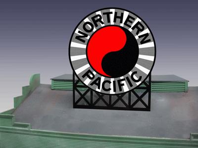 Miller Engineering 1171 O/HO Northern Pacific Animated Billboard Sign