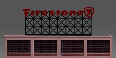 Miller Engineering 5381 HO/O Firestone Animated Billboard