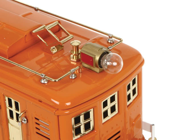 MTH 11-2021-1 Standard Gauge Orange #9 Electric Locomotive w/Brass Trim & PS2.0