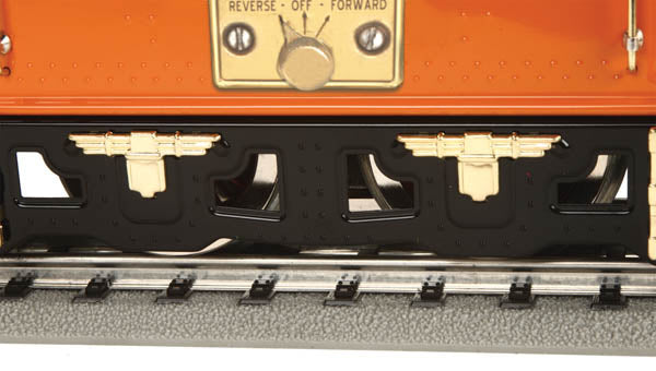 MTH 11-2021-1 Standard Gauge Orange #9 Electric Locomotive w/Brass Trim & PS2.0