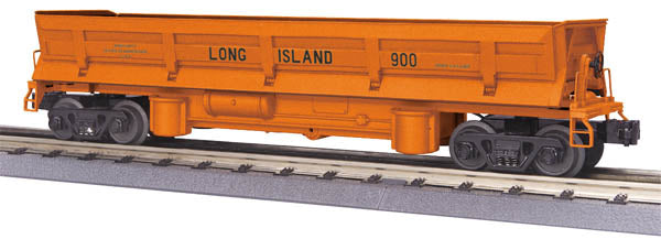 MTH 30-79358 O LIRR Dump Car w/Operating Bay & Pipe Load