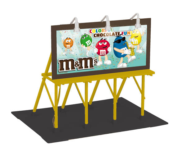 MTH 30-90457 O M&Ms Lighted Billboard