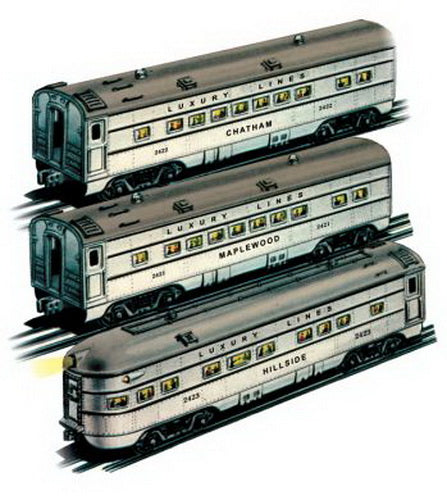 Williams 43250 027 Silver Streamlined 3-Car Passenger Car Set