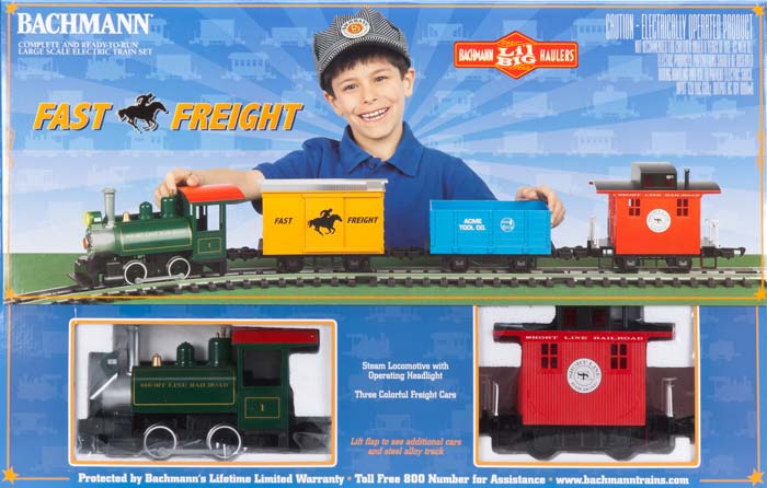 Bachmann 90196 Lil' Big Haulers Fast Freight G Gauge Steam Train Set