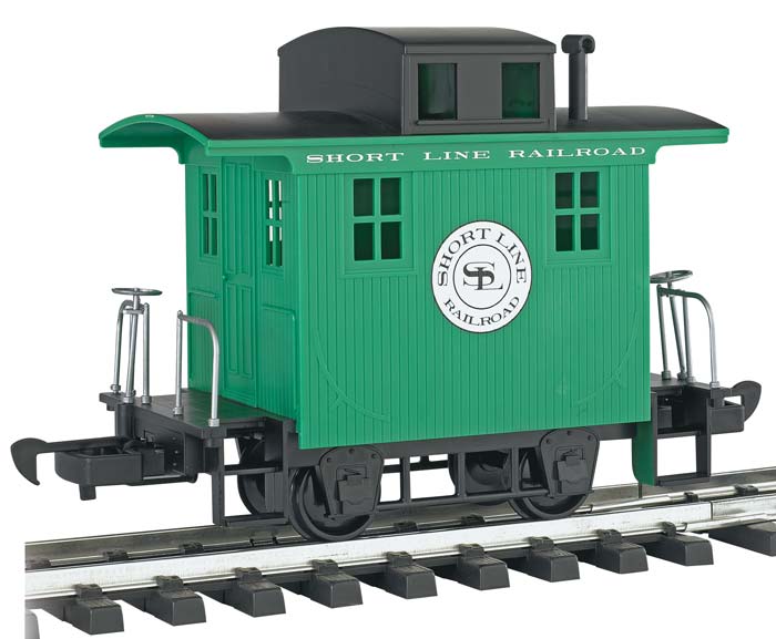 Bachmann 98099 G Short Line Caboose Green with Black Roof Caboose