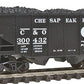Atlas 41341 N 55t 2-Bay Fishbelly Hopper C&O #300432/blk